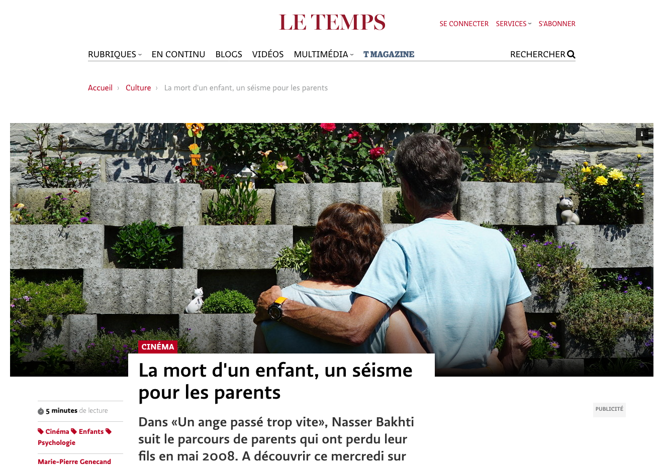 La mort d'un enfant, un séisme pour les parents